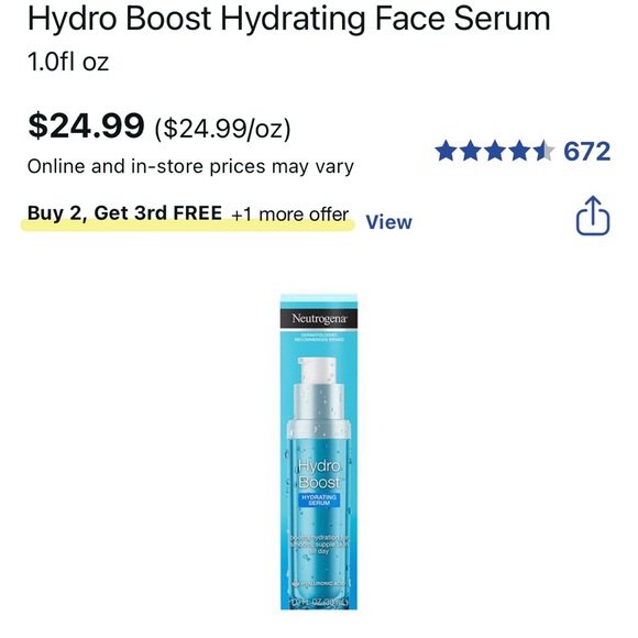 Neutrogena Hydro Boost hydrating serum with hyaluronic acid Bundle - Picture 3 of 8
